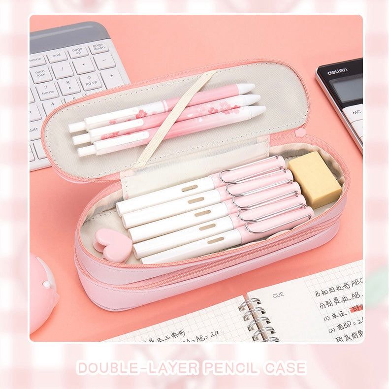 3D Cartoon Double Layer Pencil PouchPencil PouchCrafty CuddleDouble - layer pencil case with stationery items on a pink surfaceBlue (Rocket)pencilpouch 3dpencilcase kidsstationery doublelayerpencilcase cartoonpencilpouch schoolstationery stationeryforkids cutestationery backtoschool studentstationery