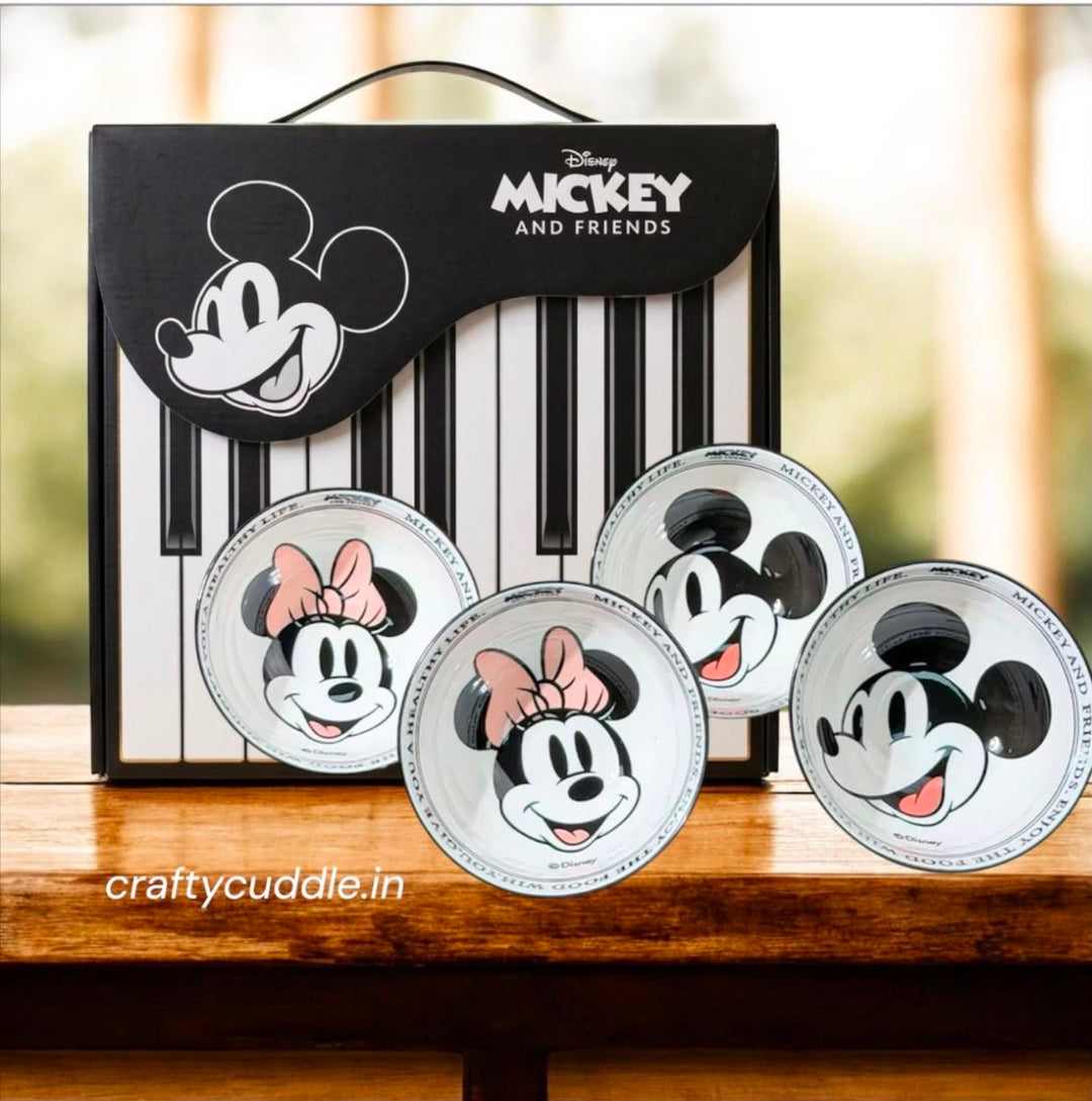 4-Piece Cartoon Bowl Set with Gift BoxKids DinnerwareCrafty Cuddle4-Piece Cartoon Bowl Set with Gift BoxMickey &amp; Minnie