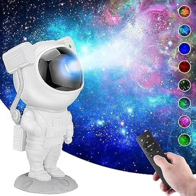 "🚀 Astronaut Colorful Galaxy Projector 🌌 - Bring the Stars to Your Room!"