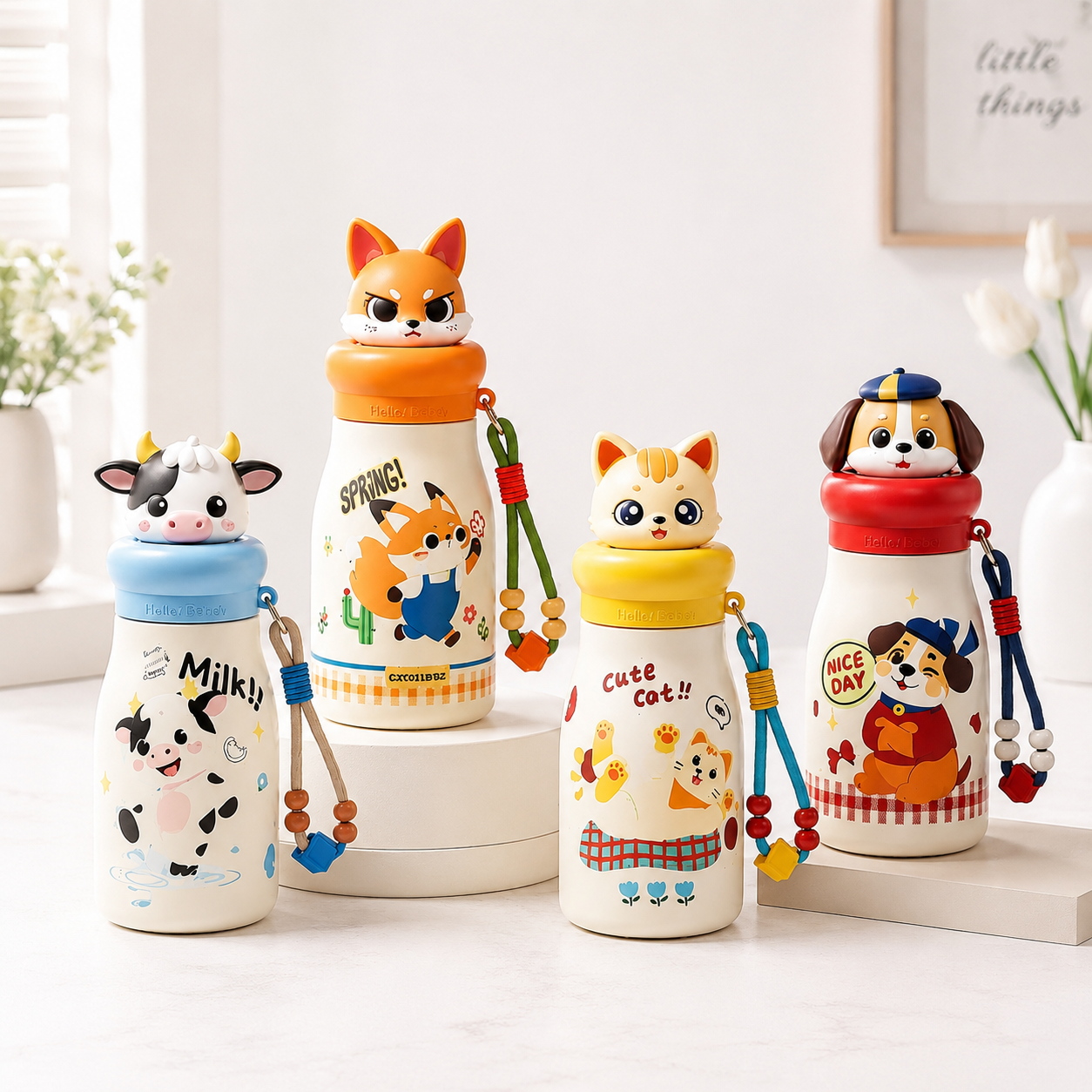 Animal Friends Kids Water Bottle