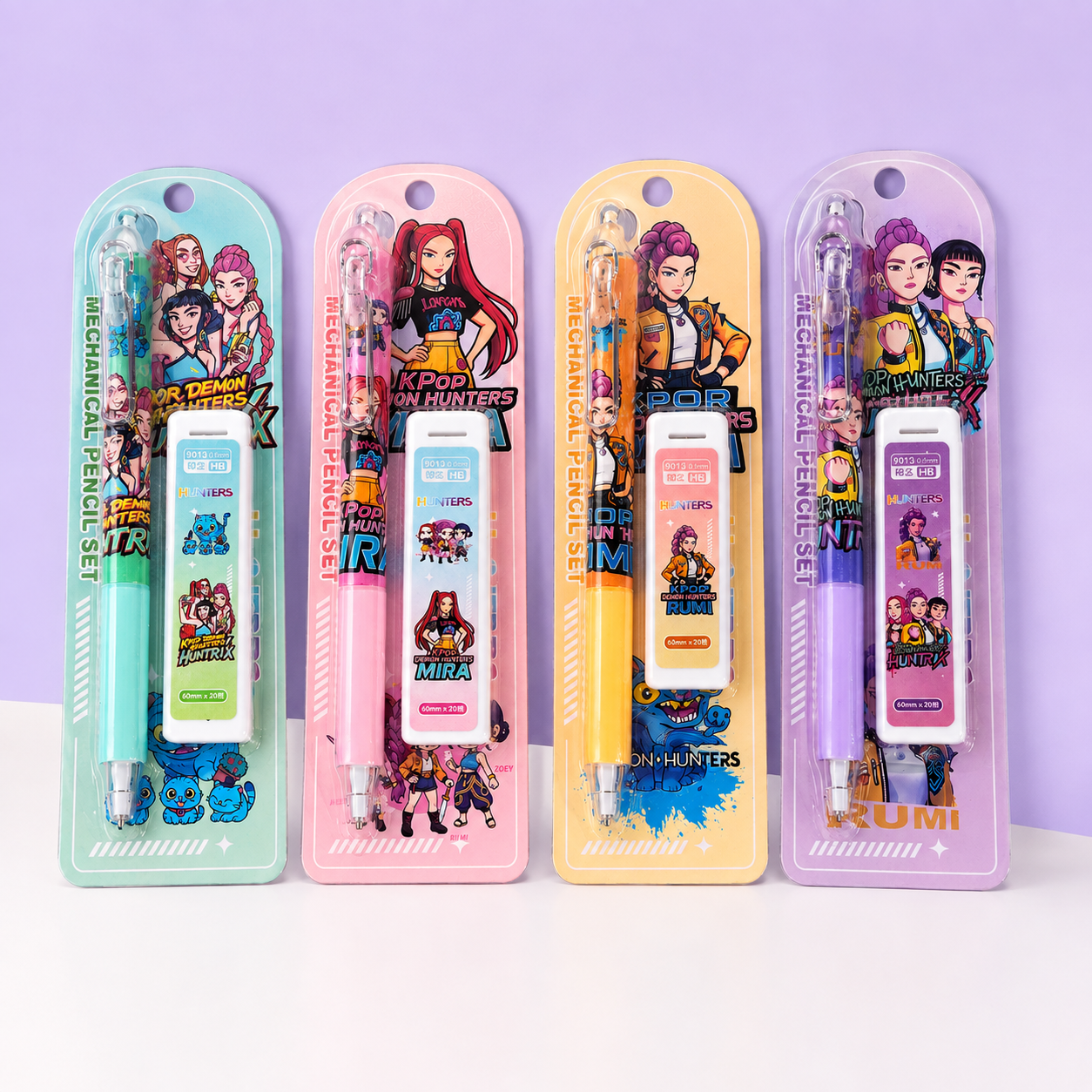 Anime Style Mechanical Pencil Set with HB Lead Box