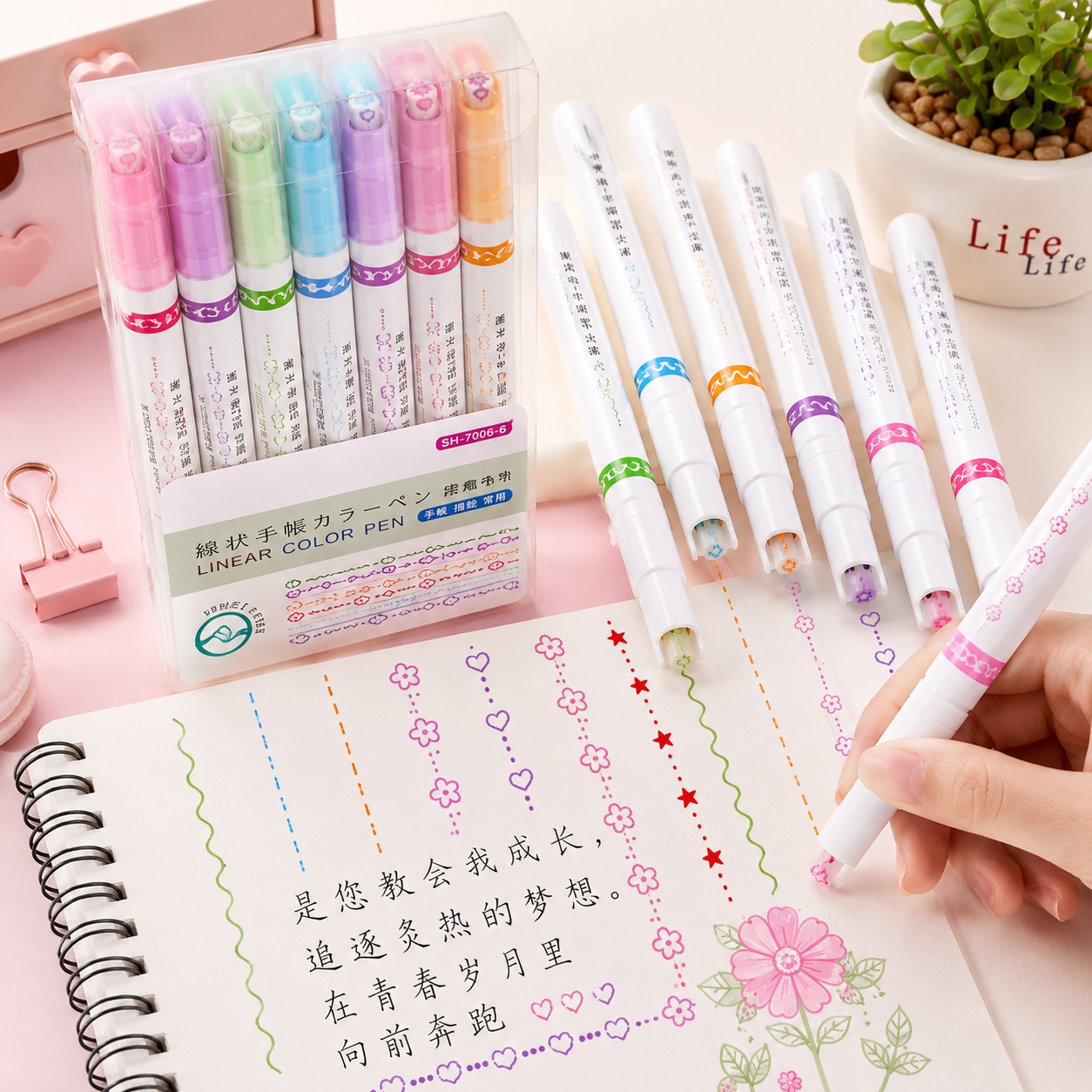 Linear Roller Color Pens