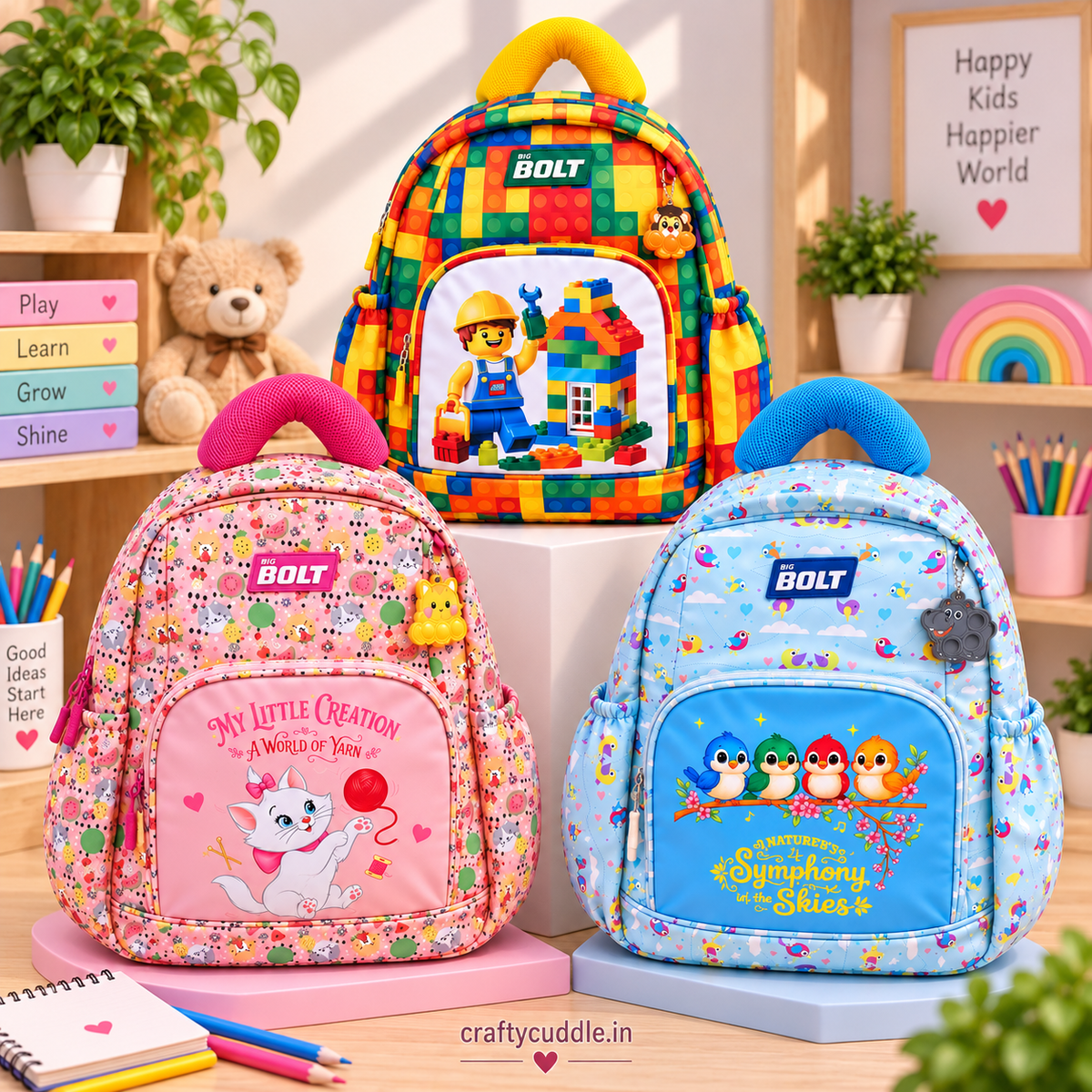 Stylish Printed Kids School Backpack