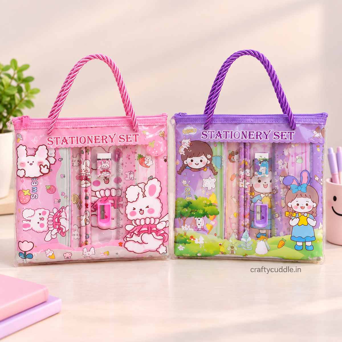 Cute Kids Stationery Gift Set with Pencil Pouch