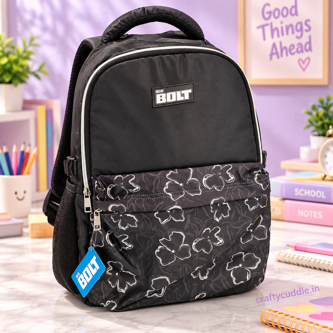 Black School Backpack for Kids