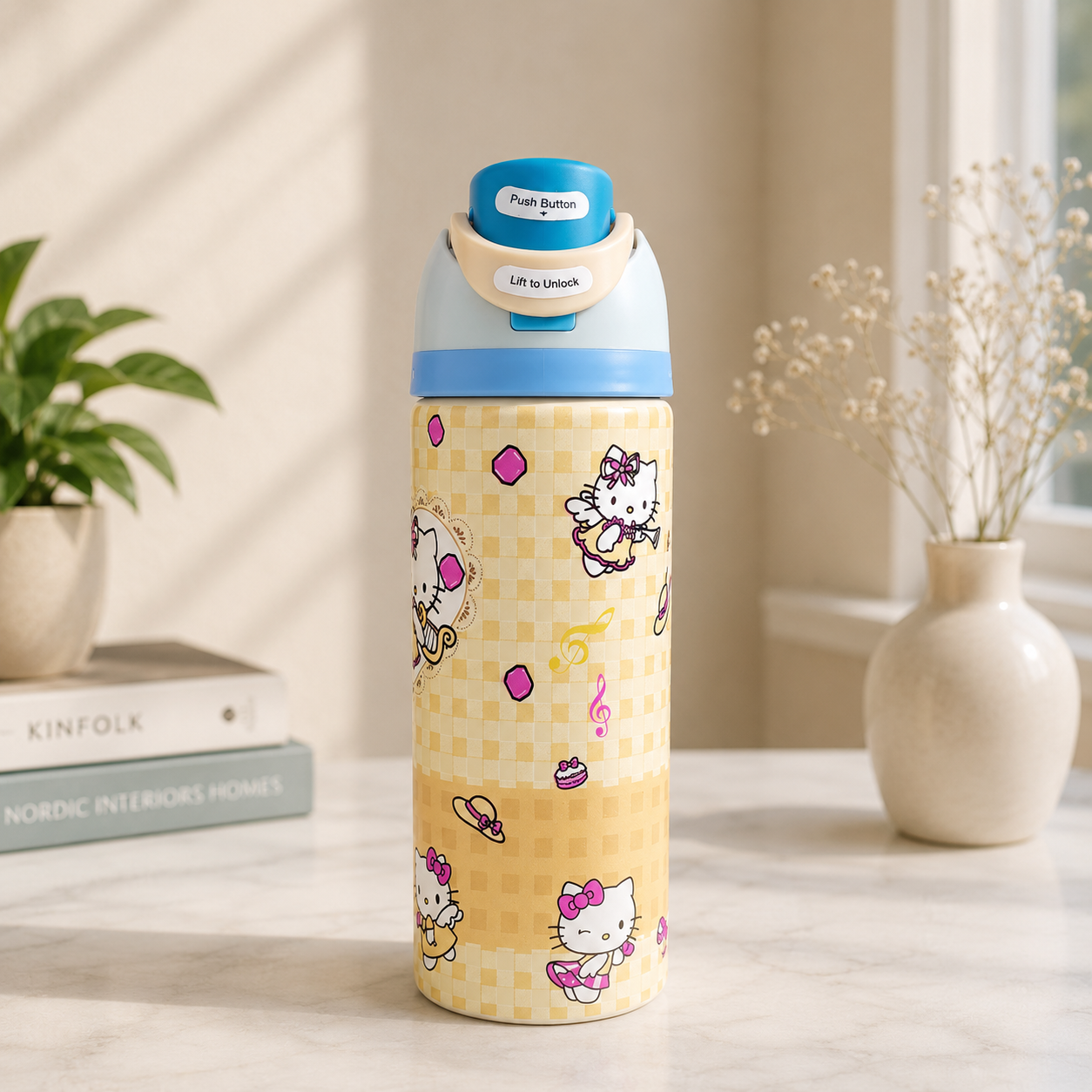 Kawaii Cartoon Stainless Steel Water Bottle