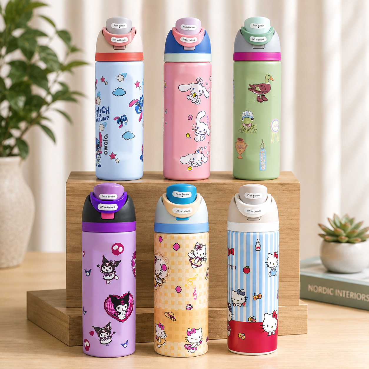 Kawaii Cartoon Stainless Steel Water Bottle