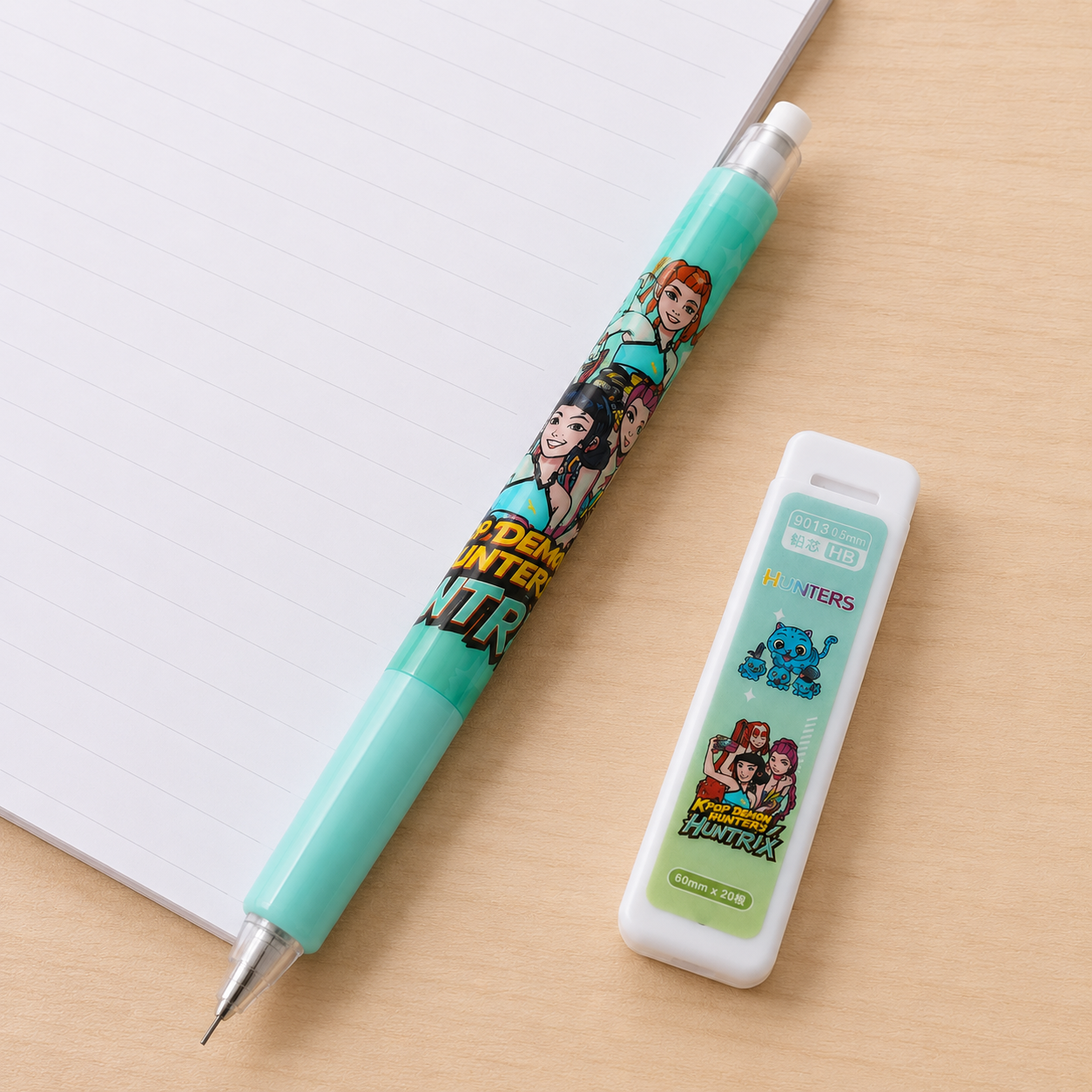 Anime Style Mechanical Pencil Set with HB Lead Box