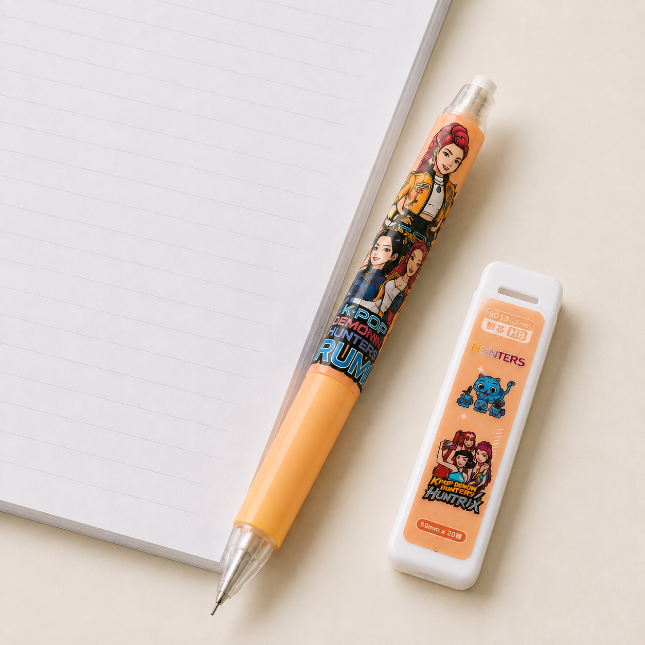 Anime Style Mechanical Pencil Set with HB Lead Box