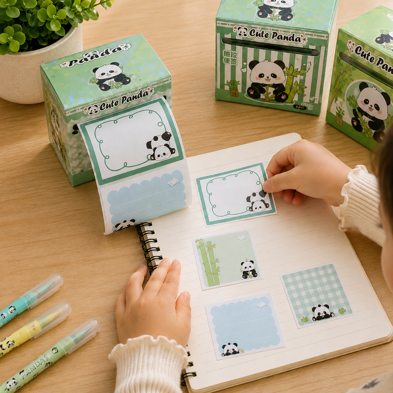 Cute Panda Sticky Notes Collection