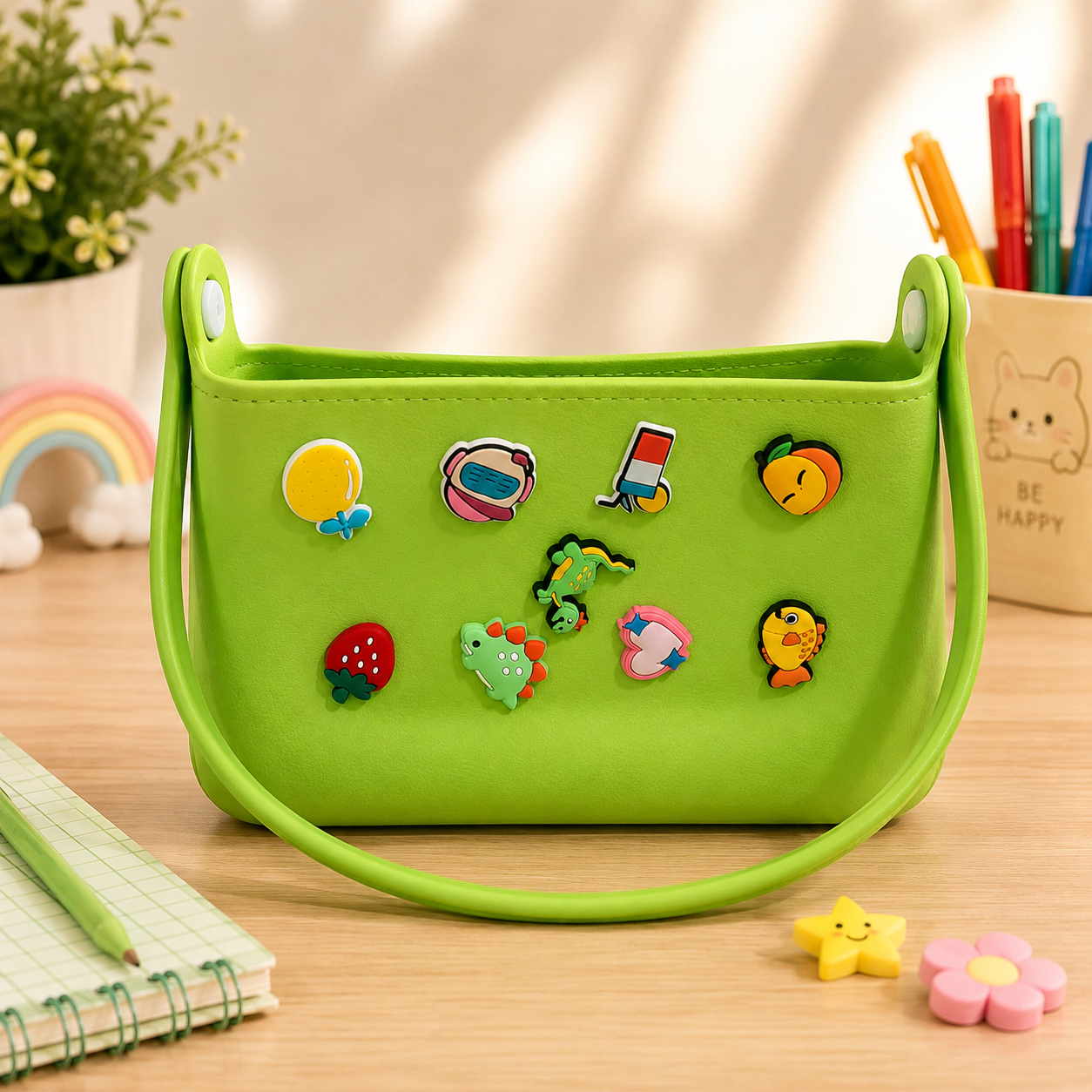 Kids Silicone Cartoon Charm Shoulder Bags