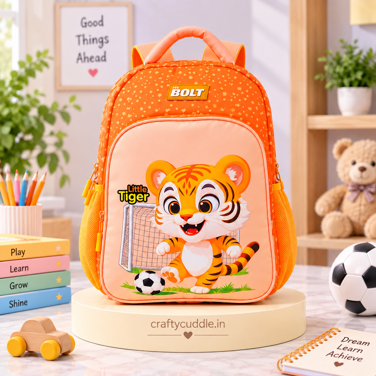 Playful Cartoon School Backpack for Kids