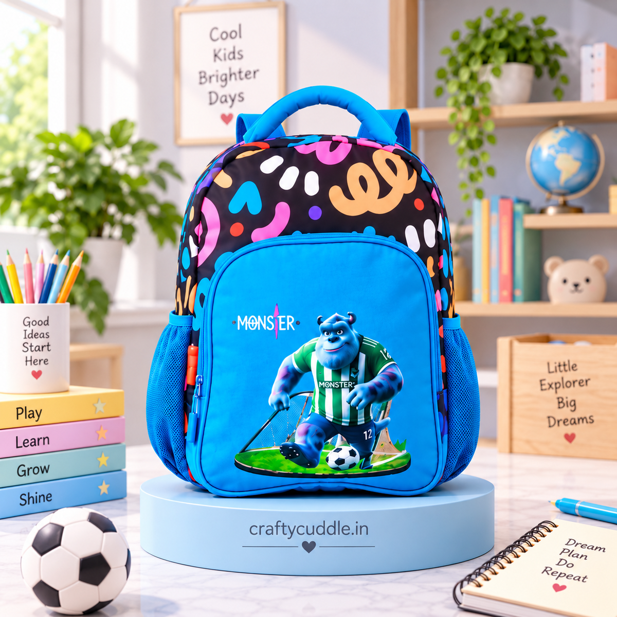 Playful Cartoon School Backpack for Kids