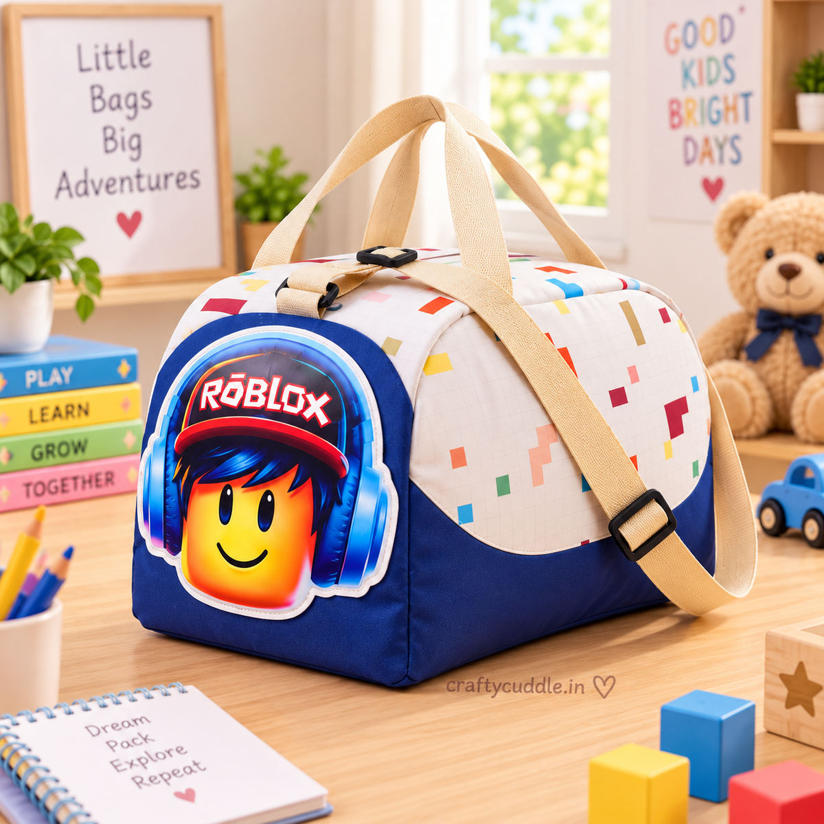 Kids Cartoon Character Duffel Bag
