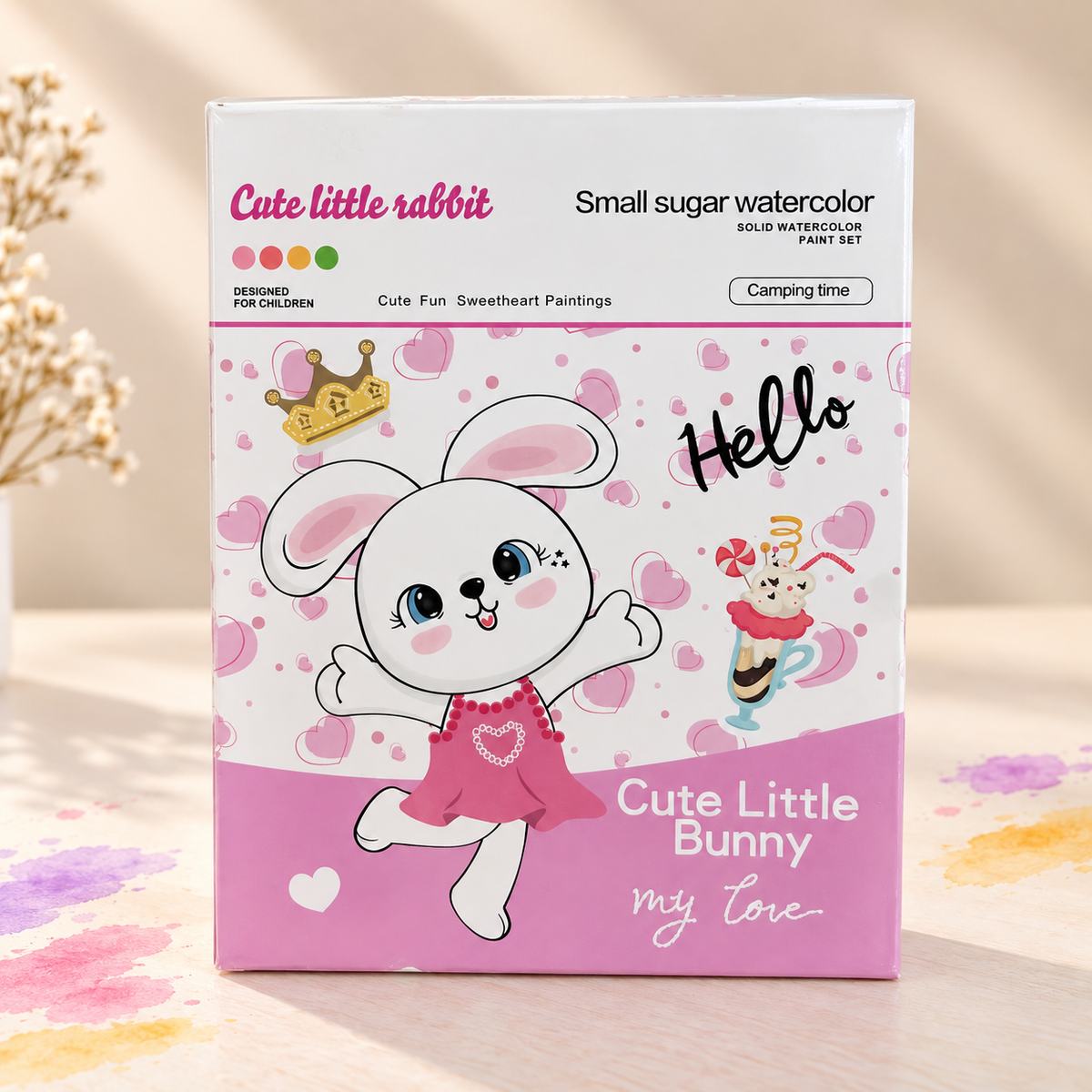Kids Watercolor Painting Set with Activity Book