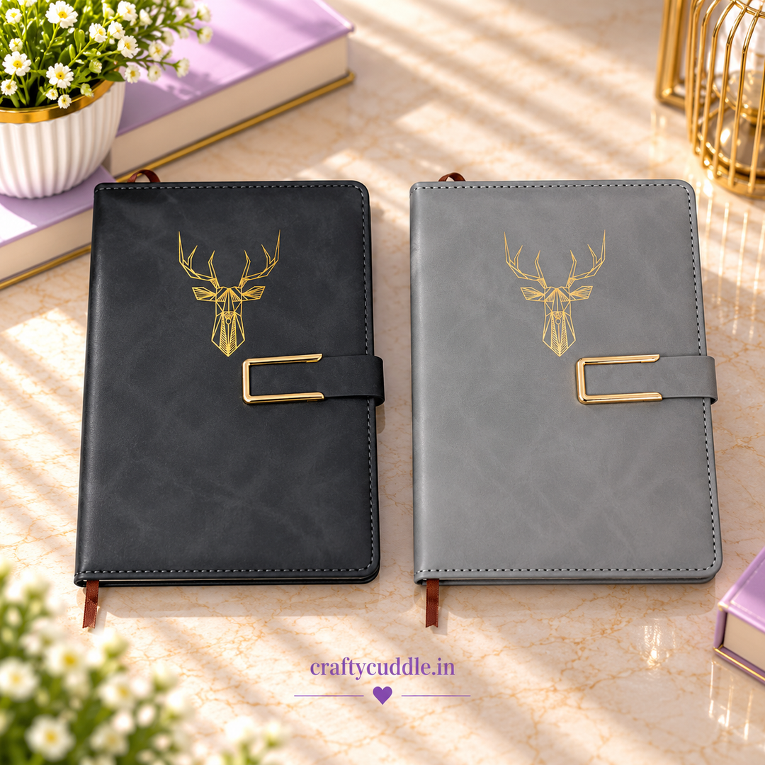 Premium Deer Design Diary with Magnetic Closure (1Pc)