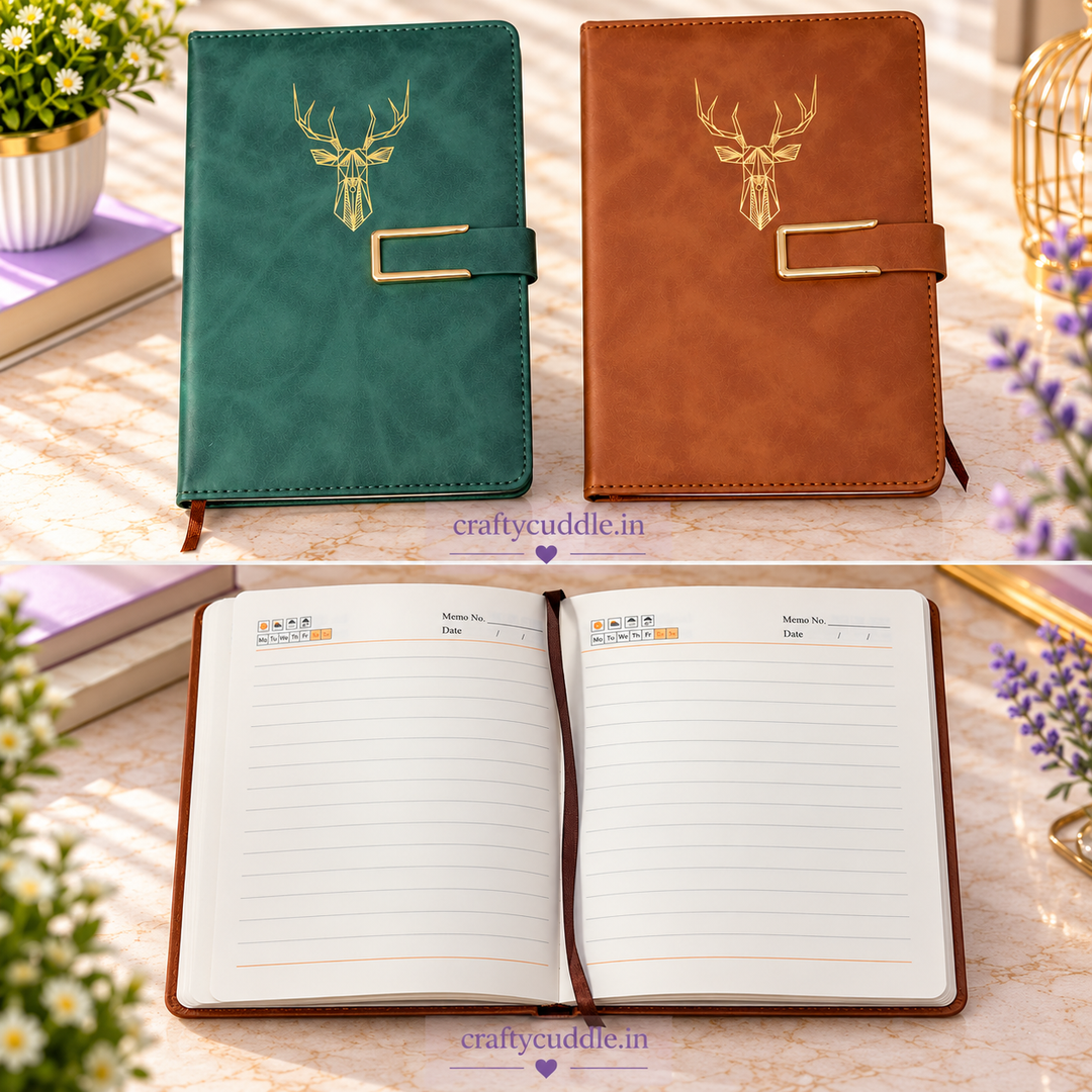 Premium Deer Design Diary with Magnetic Closure (1Pc)