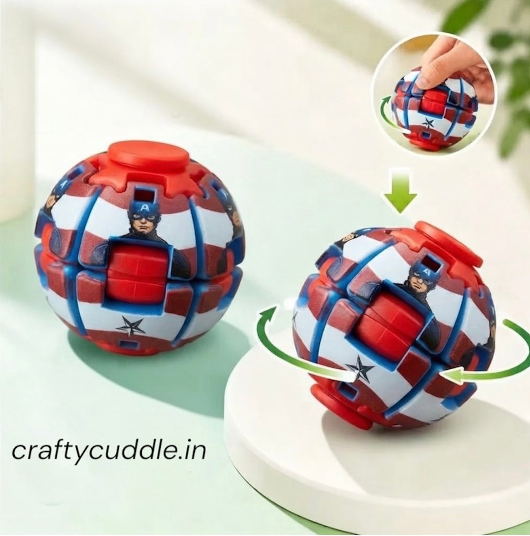 Superhero Press Fidget Ball Toy for Kids