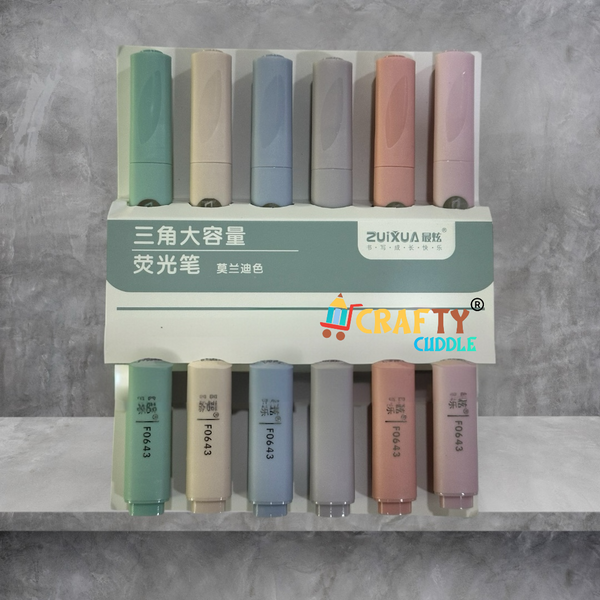 🌈 Pastel Perfection – Pack of 6 Smooth Highlighters for Effortless Elegance! ✨