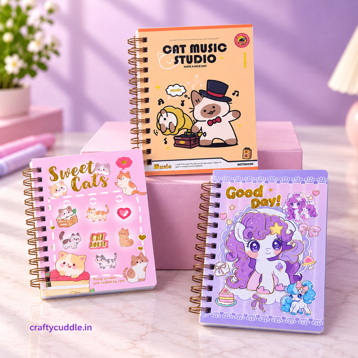 Cute Spiral Notebook for Kids (1Pc)