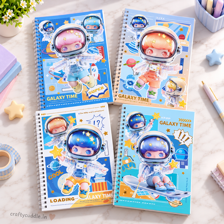 Kawaii Cartoon Spiral Notebook (1Pc)