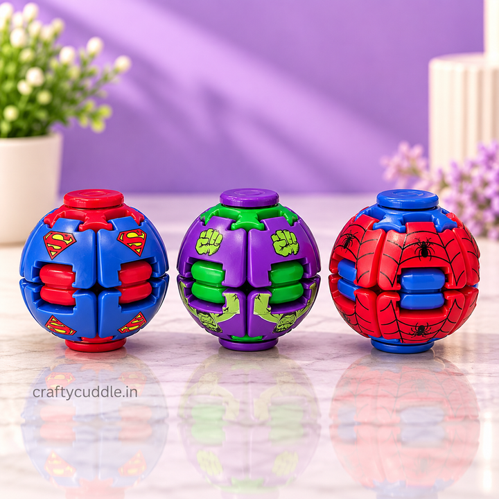 Superhero Press Fidget Ball Toy for Kids