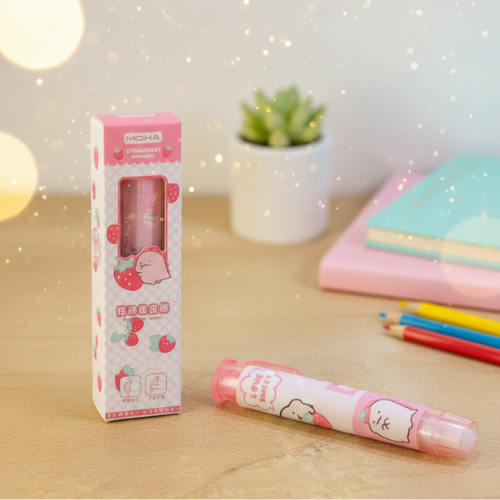 Kawaii Sliding Eraser Pens with Cute Characters