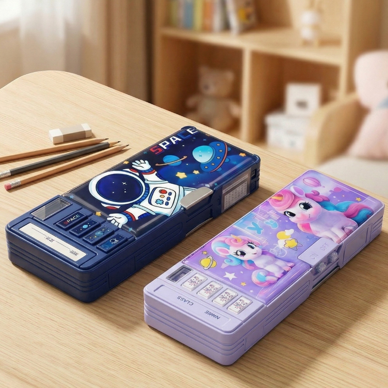Kids Cartoon Password Lock Pencil Case