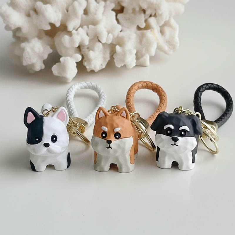 Cute 3D Cartoon Dog Keychain