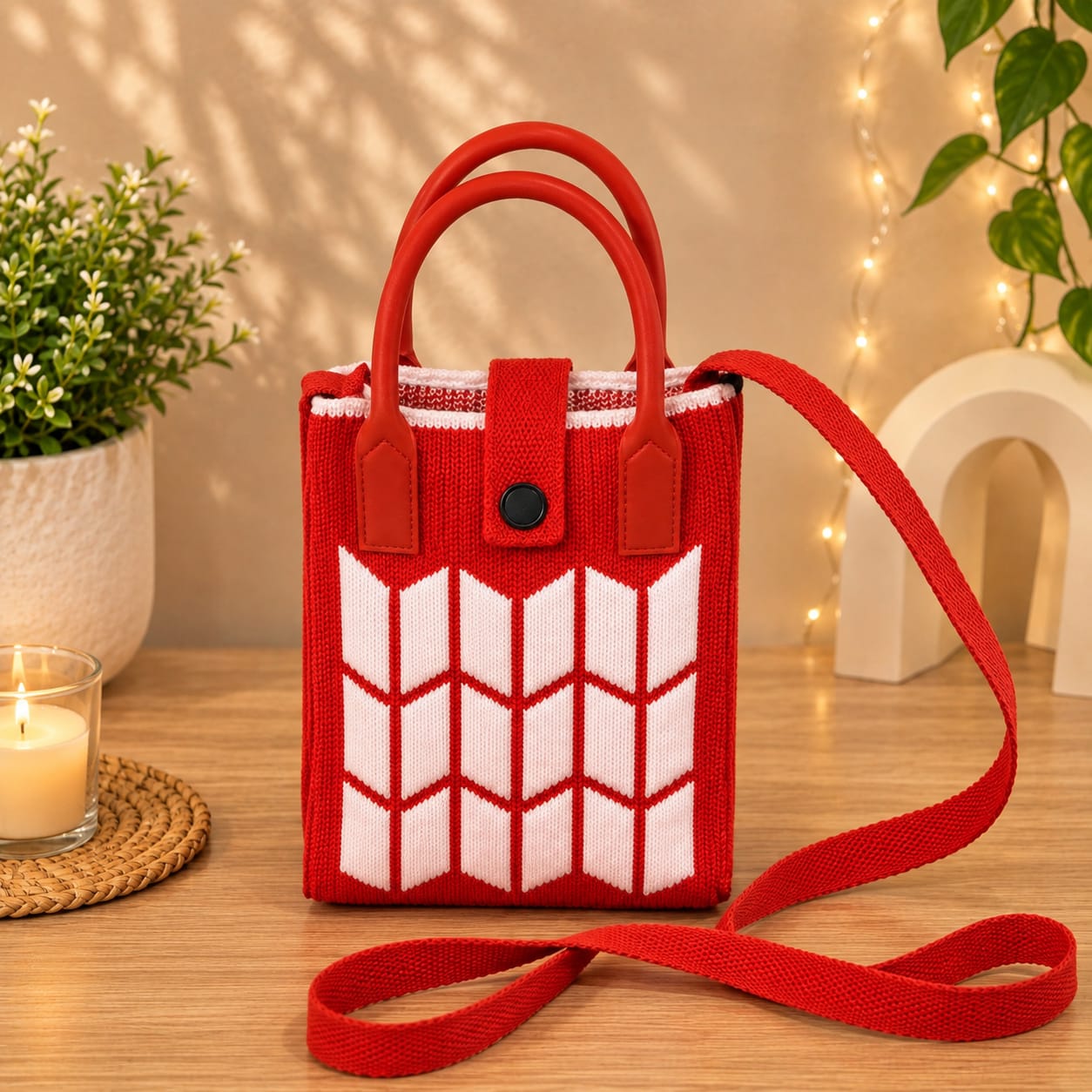 Mini Knitted Crossbody Phone Bag