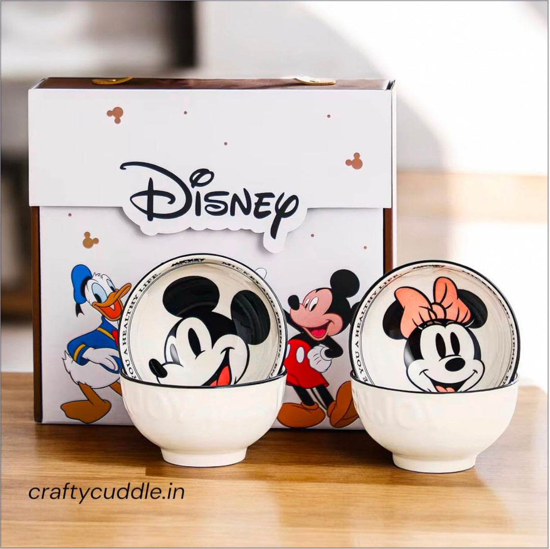 4-Piece Cartoon Bowl Set with Gift Box