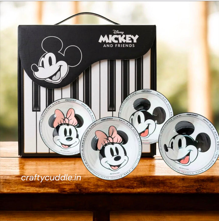 4-Piece Cartoon Bowl Set with Gift Box