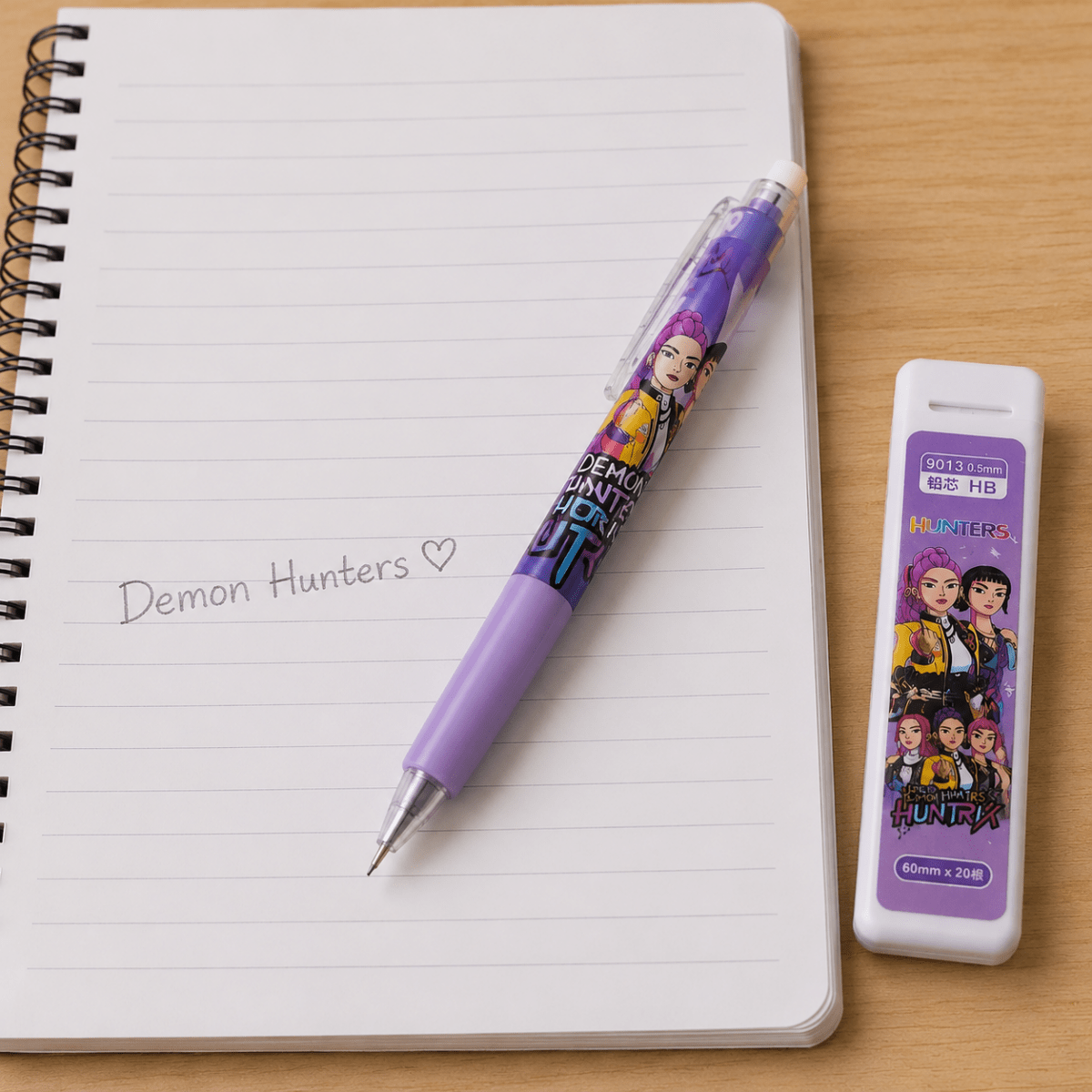 Anime Style Mechanical Pencil Set with HB Lead BoxMechanical pencilCrafty CuddleAnime Style Mechanical Pencil Set with HB Lead BoxPurpleCute StationeryRefillable Pencil