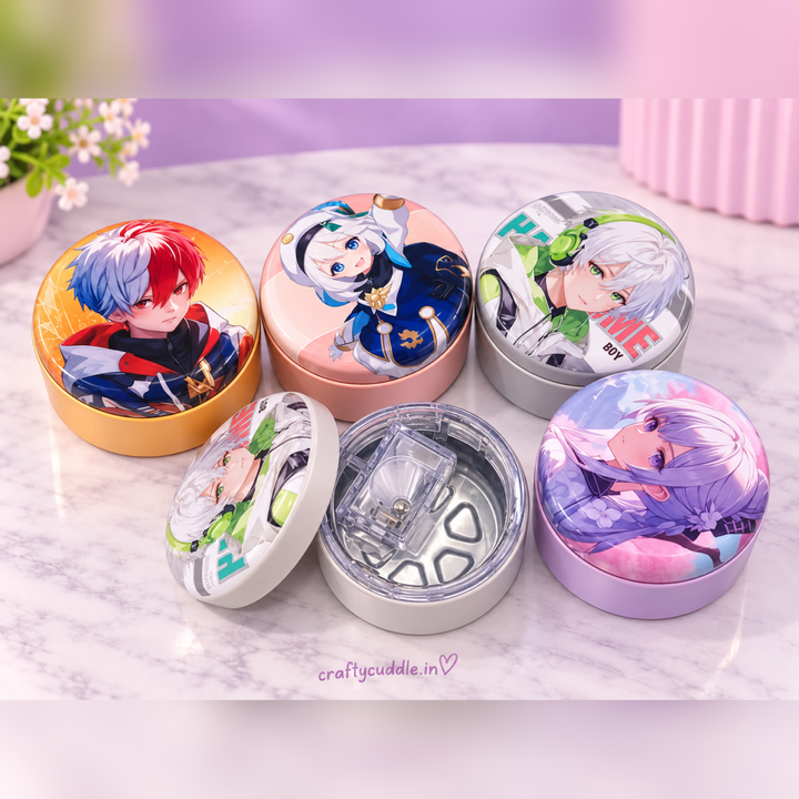 Anime Theme Round Pencil Sharpener (1Pc)Stationery > Erasers &amp; SharpenersCrafty CuddleAnime Theme Round Pencil Sharpener (1Pc)Anime Sharpener (6828-C)