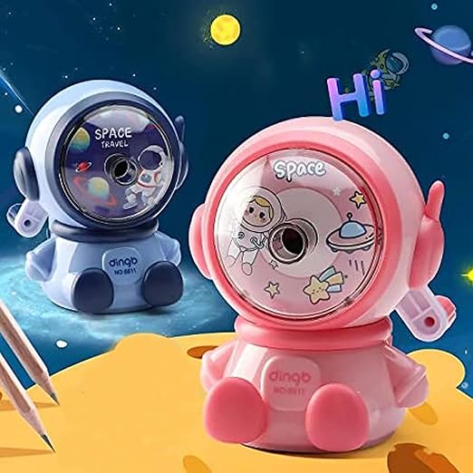 Astronaut Manual Pencil Sharpener with Rotating Knob - CRAFTY CUDDLEAstronaut Manual Pencil Sharpener with Rotating Knobproduct_type  for kids