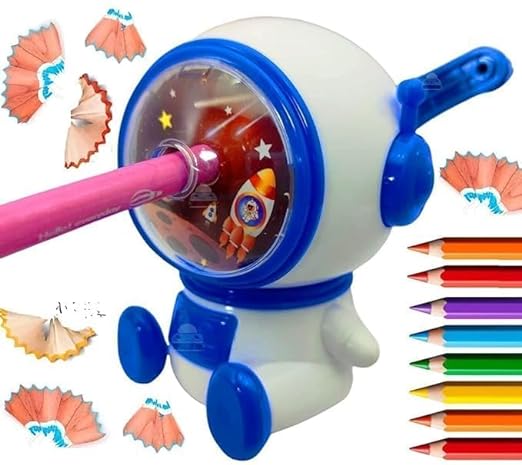 Astronaut Manual Pencil Sharpener with Rotating Knob - CRAFTY CUDDLEAstronaut Manual Pencil Sharpener with Rotating Knobproduct_type  for kids