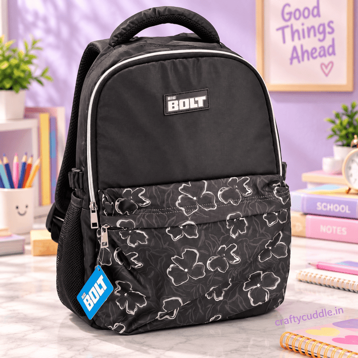 Black School Backpack for KidsKids BagsCrafty CuddleBlack School Backpack for Kids