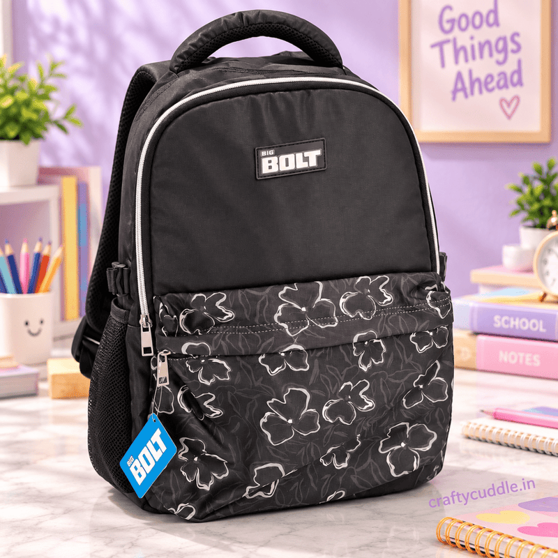 Black School Backpack for Kids