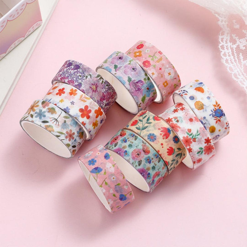 Blooming Beauty Washi Tape Set – 10 Rolls