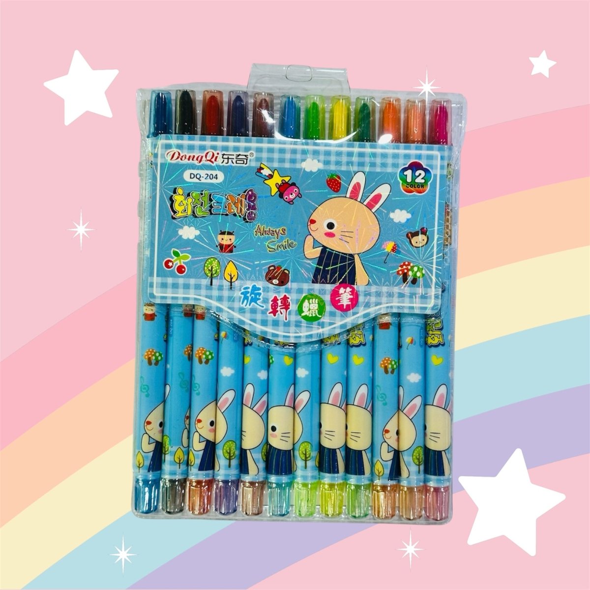 Set of colorful  with cartoon design on a pastel background