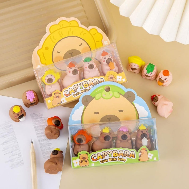 Capybara Erases Set Pack of 4
