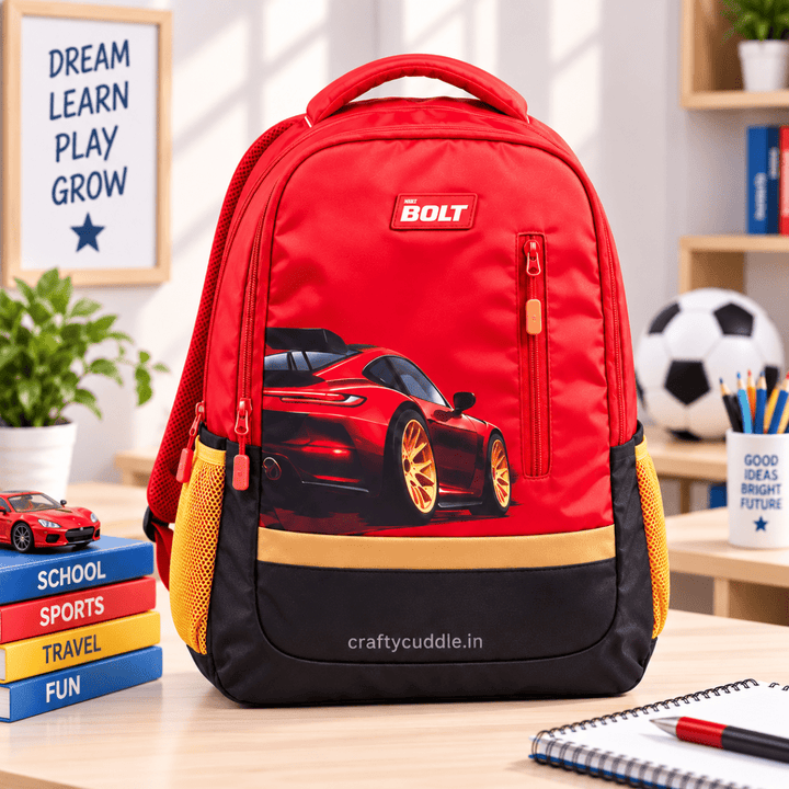 Car Print School BackpackKids BagsCrafty CuddleCar Print School BackpackRedKidsBackpack SchoolBackpack KidsSchoolBag CarPrintBackpack KidsBag SchoolEssentials BackToSchool BoysBackpack GirlsBackpack KidsAccessories