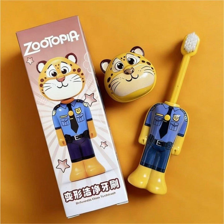 Cartoon Animal Extendable Toothbrush for KidsToothbrush for KidsCrafty CuddleZootopia-themed children&