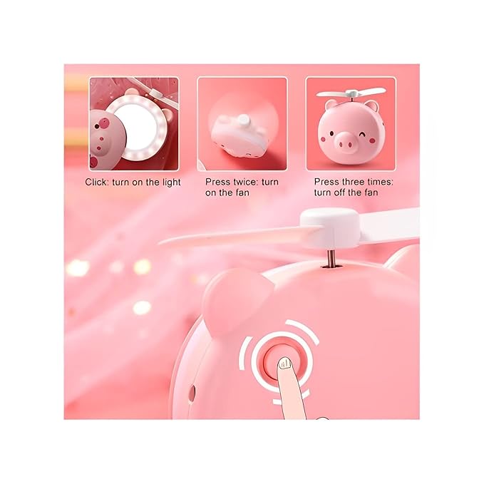 "💄✨ Cartoon Cosmetic Mirror Fan with Light 🌟 - Cute &amp; Practical!"CRAFTY CUDDLE"💄✨ Cartoon Cosmetic Mirror Fan with Light 🌟 - Cute &amp; Practical!"Mini Fan