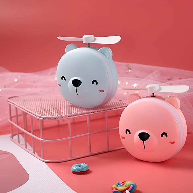 "💄✨ Cartoon Cosmetic Mirror Fan with Light 🌟 - Cute &amp; Practical!"CRAFTY CUDDLE"💄✨ Cartoon Cosmetic Mirror Fan with Light 🌟 - Cute &amp; Practical!"Mini Fan
