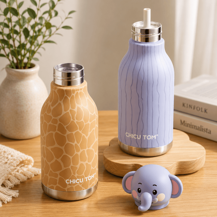 Cute Animal Water BottleCartoon Kids Water BottleCrafty CuddleCute Animal Water BottlePuffy Pink FishCuteWaterBottle KidsWaterBottle ThermosFlask InsulatedBottle StainlessSteelBottle BackToSchoolEssentials CuteStationery KidsLifestyle ReusableBottle ChicuTomStationeryAddict