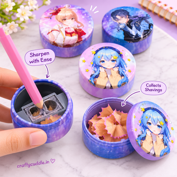 Cute Anime Dual Hole Pencil SharpenerStationery > Erasers &amp; SharpenersCrafty CuddleCute Anime Dual Hole Pencil SharpenerAnime Sharpener (6830-C)