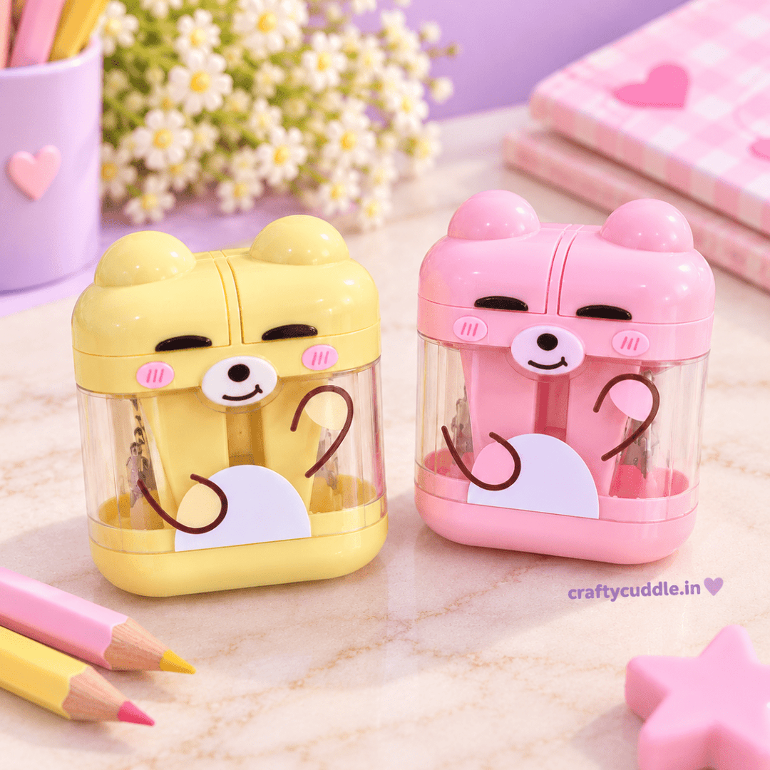 Cute Bear Face Pencil SharpenerStationery > Erasers &amp; SharpenersCrafty CuddleCute Bear Face Pencil SharpenerBear Sharpener (58101)