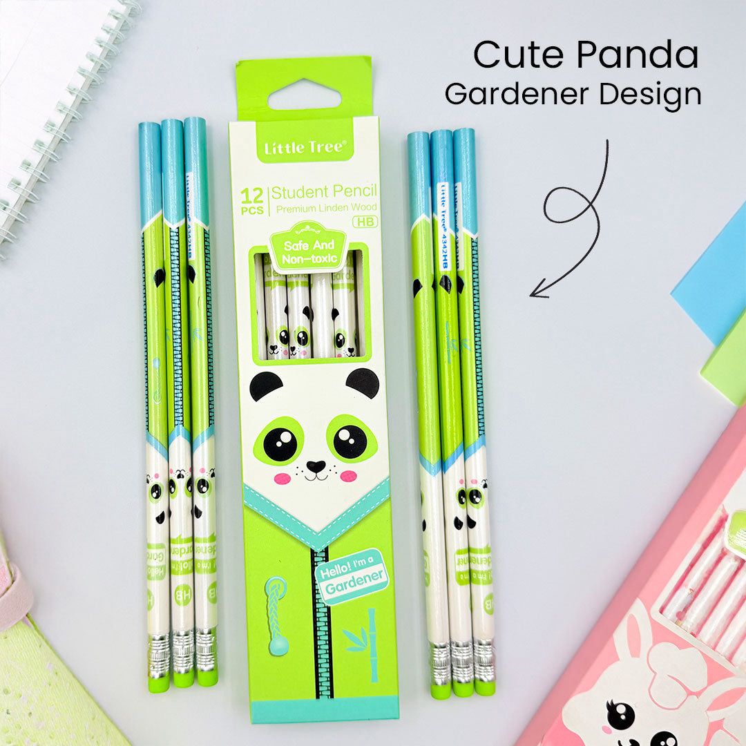 Cute Cartoon HB Pencils with EraserWriting PencilsCRAFTY CUDDLEPencils with panda design packaging on a light background1 Pack( Panda Gardener)TrendingNow BestSellers MustHave AddToCart ViralProducts HotSelling ShopOnline InstaShopping ParentApproved KidsFavorites GiftIdeas BackToSchool StationeryLove CuteFinds ValueForMoney