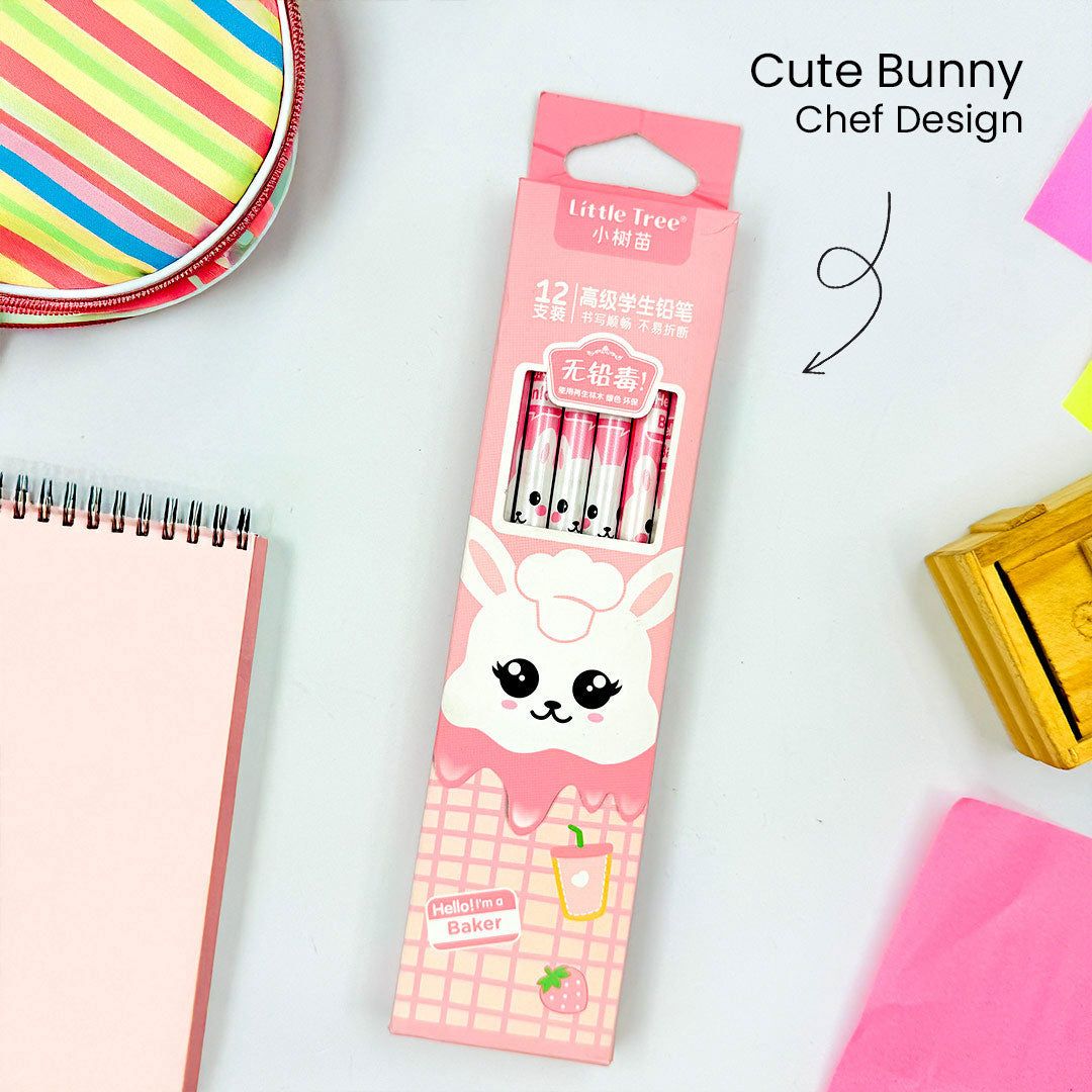 Cute Cartoon HB Pencils with EraserWriting PencilsCRAFTY CUDDLEPencils with bunny design packaging on a light background1 Pack( Bunny Baker)TrendingNow BestSellers MustHave AddToCart ViralProducts HotSelling ShopOnline InstaShopping ParentApproved KidsFavorites GiftIdeas BackToSchool StationeryLove CuteFinds ValueForMoney